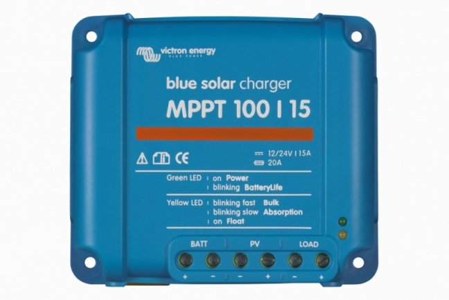 BlueSolar MPPT 100/15, solární regulátor 12/24V 15A 100V č. 1 BlueSolar MPPT 100/15, solární regulátor 12/24V 15A 100V č. 1