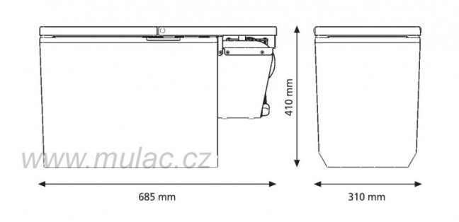 TB30AM kompresorová autochladnička Indel B 12/24V pro Mercedes Actros MP4