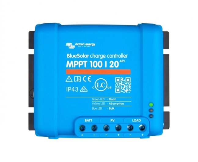 Victron Energy BlueSolar MPPT 100/20, solární regulátor 12/24V 20A 100V, bez bluetooth