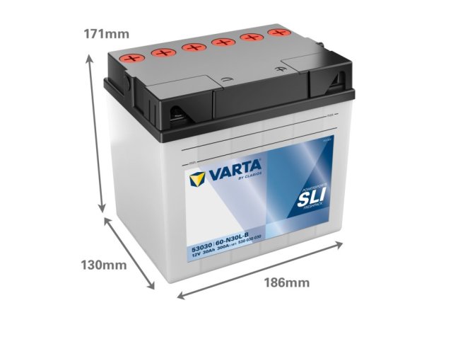 Motobaterie 53030 VARTA 530030030 SLI  12V 30Ah 300A