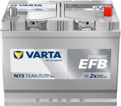 572501 VARTA DYNAMIC EFB N72 12V 72Ah 760A