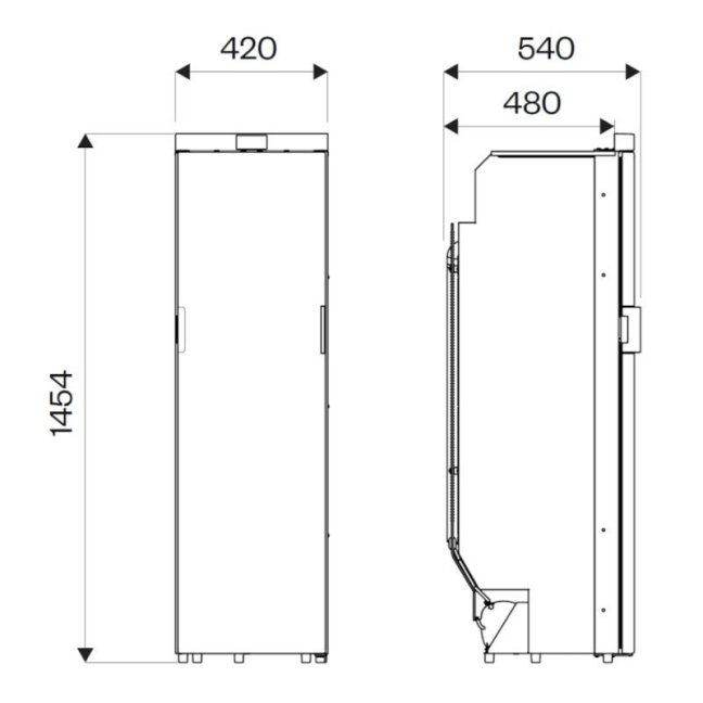 Rozměry Indel B Slim 140
