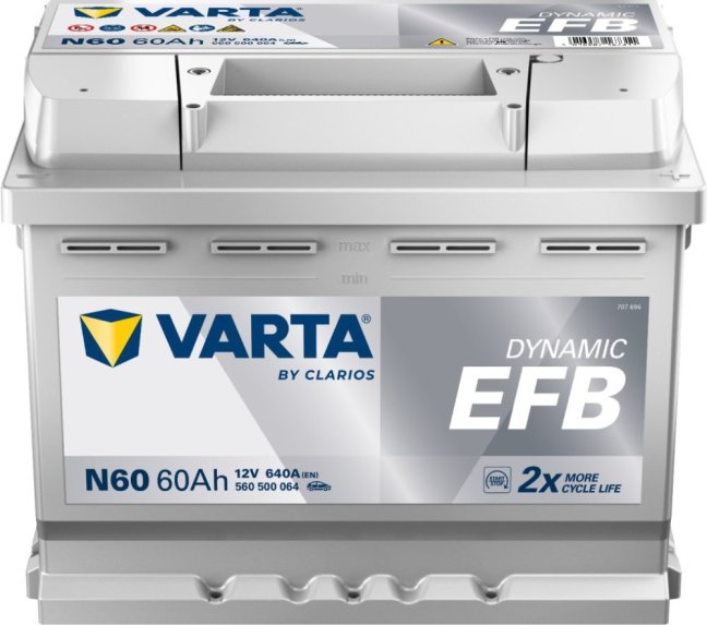 560500 VARTA DYNAMIC EFB N60 12V 60Ah 640A