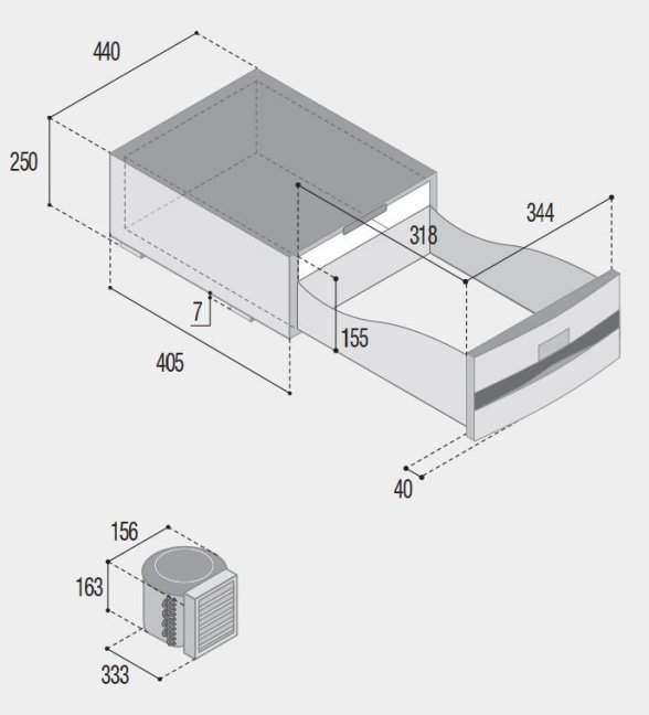 Vitrifrigo D20A bílá 12/24V, 20 litrů