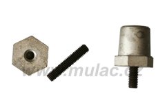 Redukce M6 na standardní pól, pár - PLUS a MÍNUS