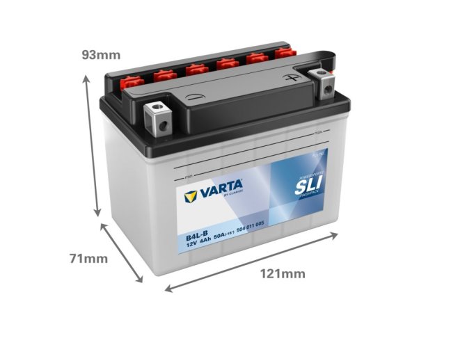 Motobaterie B4L-B VARTA 504011005 SLI  12V 4Ah 50A