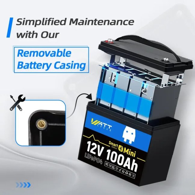 WattCycle LiFePO4 12,8V 100Ah Bluetooth Mini