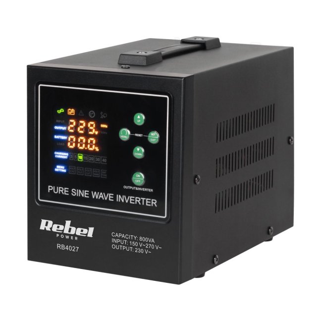 Záložní zdroj Rebel POWER-800-LFP4 800VA/500W