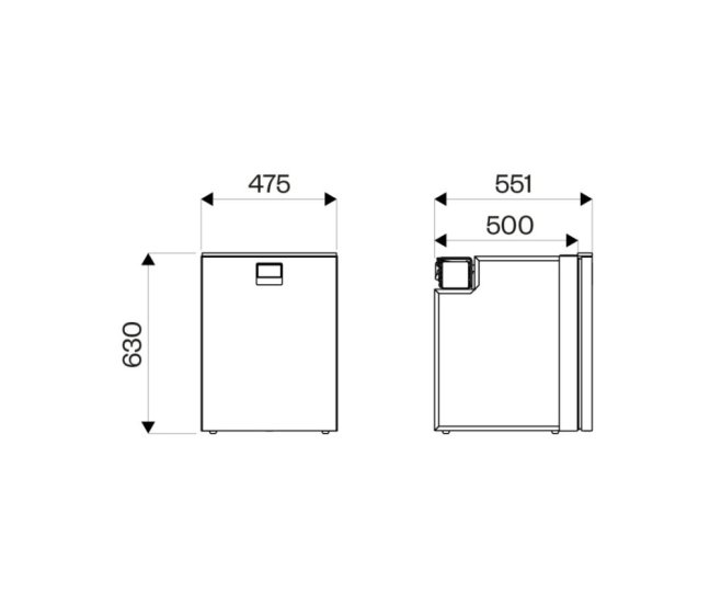 Indel B Drawer DR85 výsuvná chladnička