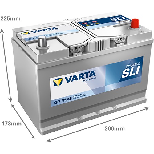 595404 VARTA DYNAMIC SLI G7 12V 95Ah 830A