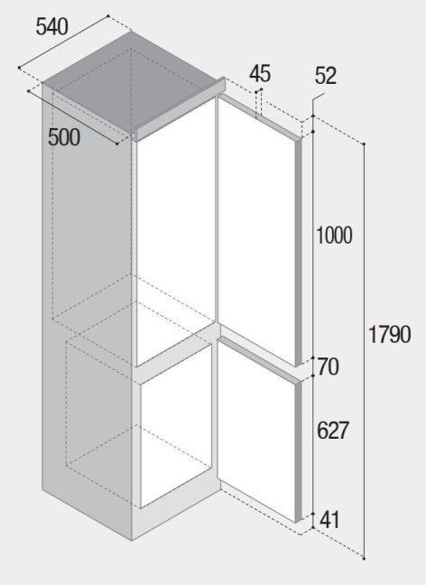 C270DP VITRIFRIGO vestavná kompresorová autochladnička 12/24V, 271 litrů, Vitrifrigo