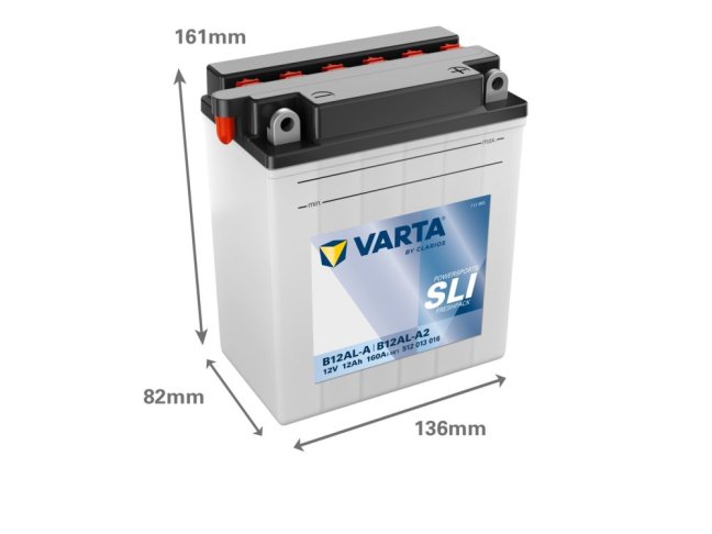 Motobaterie B12AL-A VARTA 512013016 SLI  12V 12Ah 160A