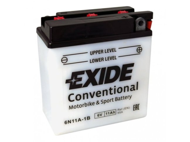 Motobaterie EXIDE 6N11A-1B 6V 11Ah 95A Motobaterie EXIDE 6N11A-1B 6V 11Ah 95A