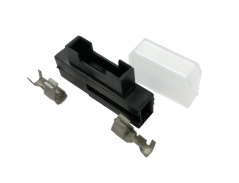 Držák automobilové pojistky na kabel, s krytem