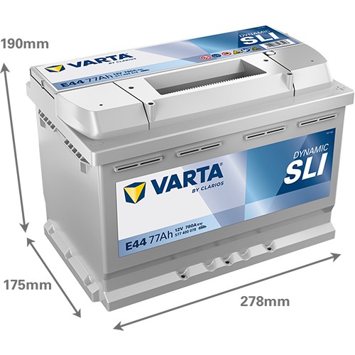 577400 VARTA DYNAMIC SLI E44 12V 77Ah 780A