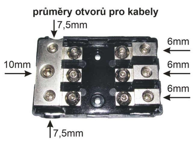Distribuční blok 3 midi/mini-anl pojistky