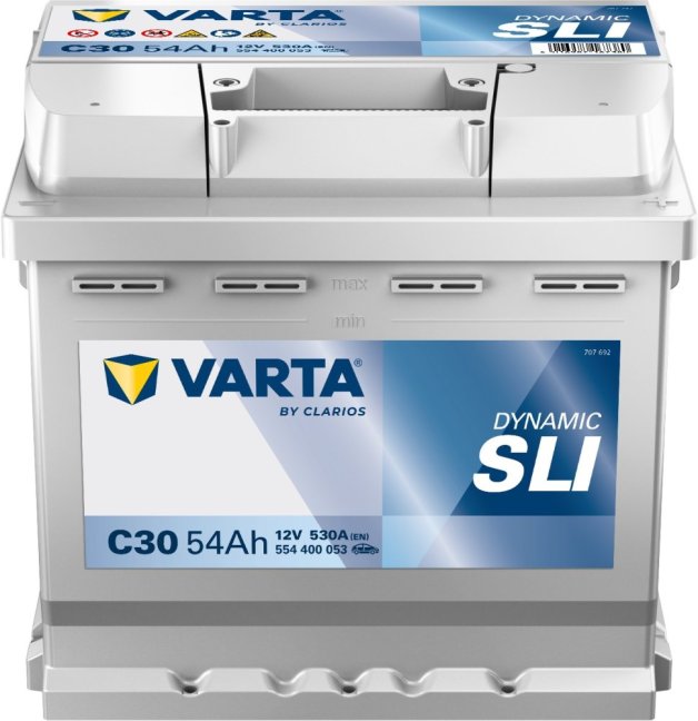 554400 VARTA DYNAMIC SLI C30 12V 54Ah 530A