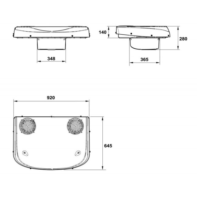 AIRCON 24V 1600W Sleeping Well Oblo Indel B nezávislá klimatizace