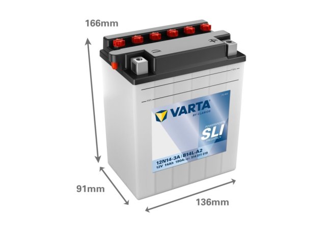 Motobaterie 12N14-3A VARTA 514011019 SLI  12V 14Ah 190A