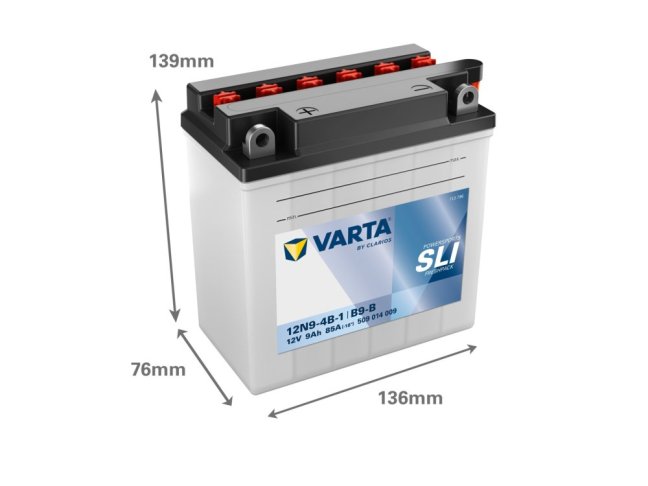 Motobaterie 12N9-4B-1 VARTA 509014009 SLI  12V 9Ah 85A