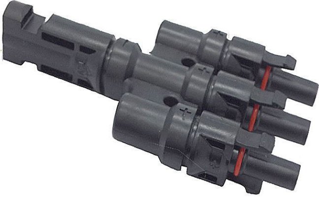 MC4 trojitý splitter, pár (samec + samice)