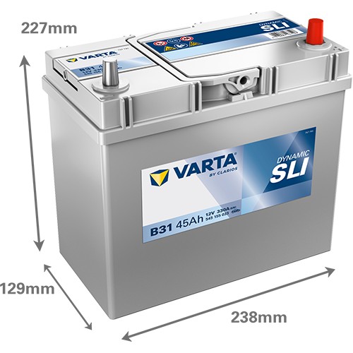 545155 VARTA DYNAMIC SLI B31 12V 45Ah 330A