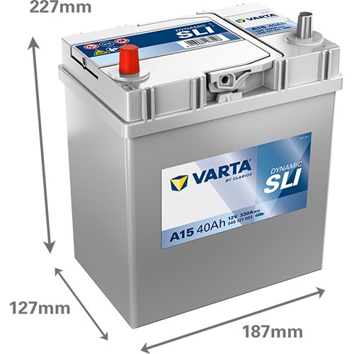 540127 VARTA DYNAMIC SLI A15 12V 40Ah 330A