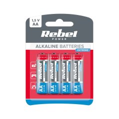 4xAA 1,5V alkalická baterie REBEL Extreme LR03