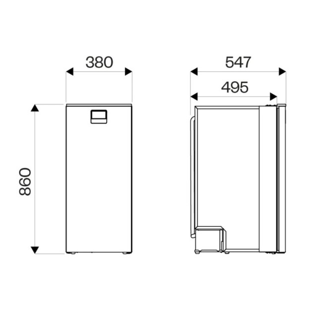 Indel B Elite 86 OFF vestavná kompresorová chladnička