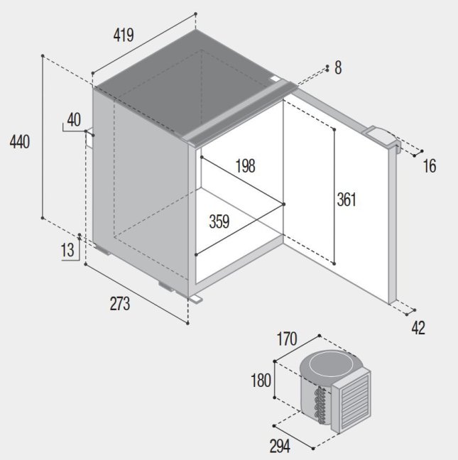 C25L OCN VITRIFRIGO 12/24 V, 25 litrů