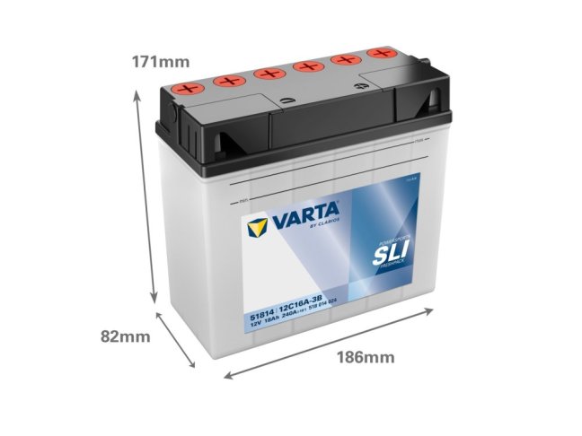 Motobaterie 51814  VARTA 518014024 SLI  12V 18Ah 240A