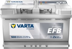 580500 VARTA DYNAMIC EFB N80 12V 80Ah 800A