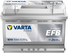570500 VARTA DYNAMIC EFB N70 12V 70Ah 760A