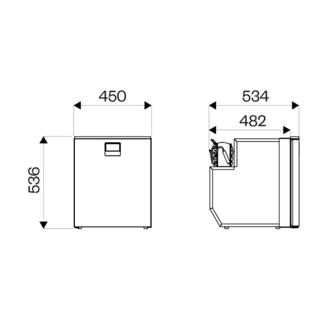 Indel B Elite 65 OFF vestavná kompresorová chladnička