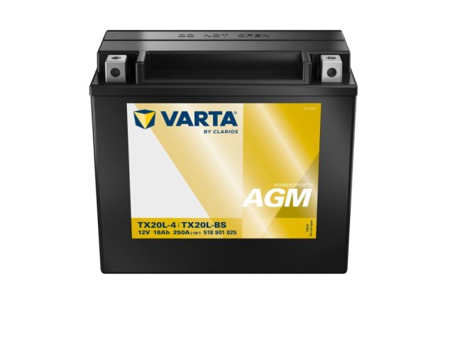 Motobaterie TX20L-4 VARTA 518901025 AGM 12V 18Ah 250A