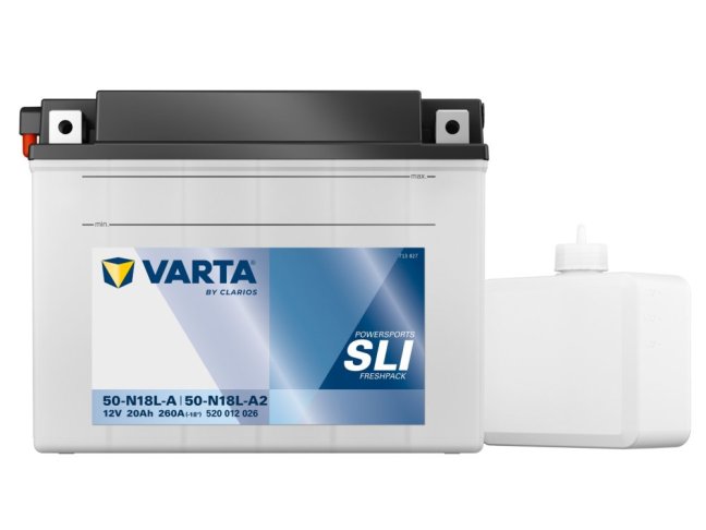 Motobaterie 50-N18L-A  VARTA 520012026 SLI  12V 20Ah 260A