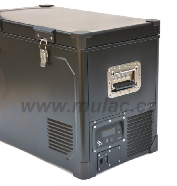 TB46 STEEL BLACK OFF autochladnička 12/24V 45 litrů Indel B