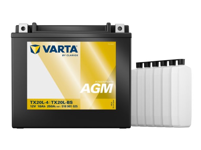 Motobaterie TX20L-4 VARTA 518901025 AGM 12V 18Ah 250A