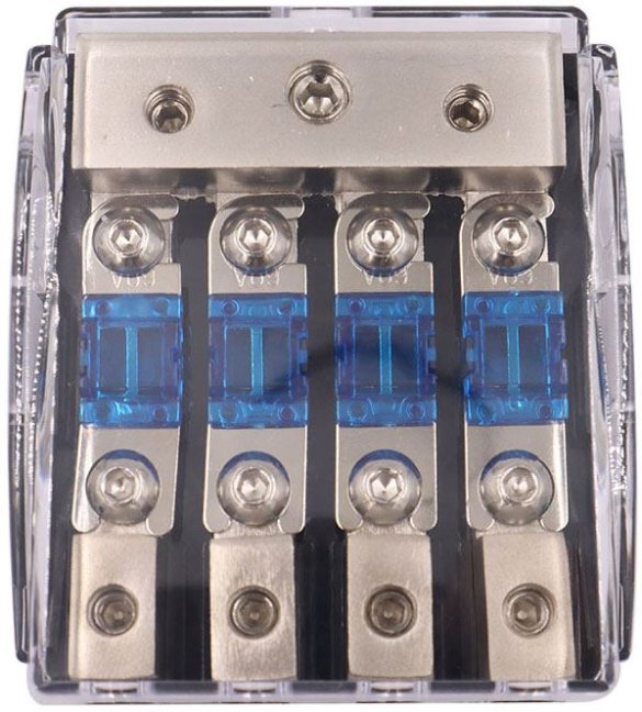 Distribuční blok pro 4 midi/mini-anl pojistky