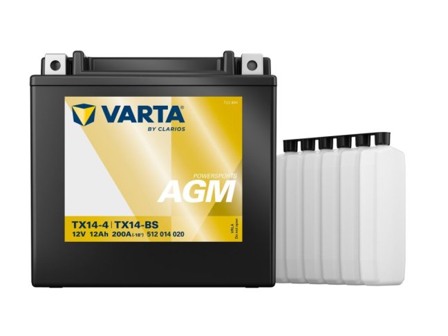 Motobaterie TX14-4 VARTA 512014020 AGM 12V 12Ah 200A